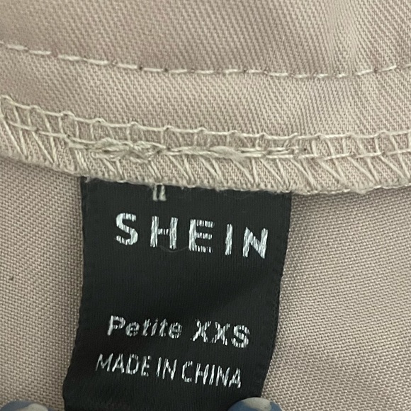 Khaki Petite Seam Detail Flare Leg Pants - Picture 8 of 9